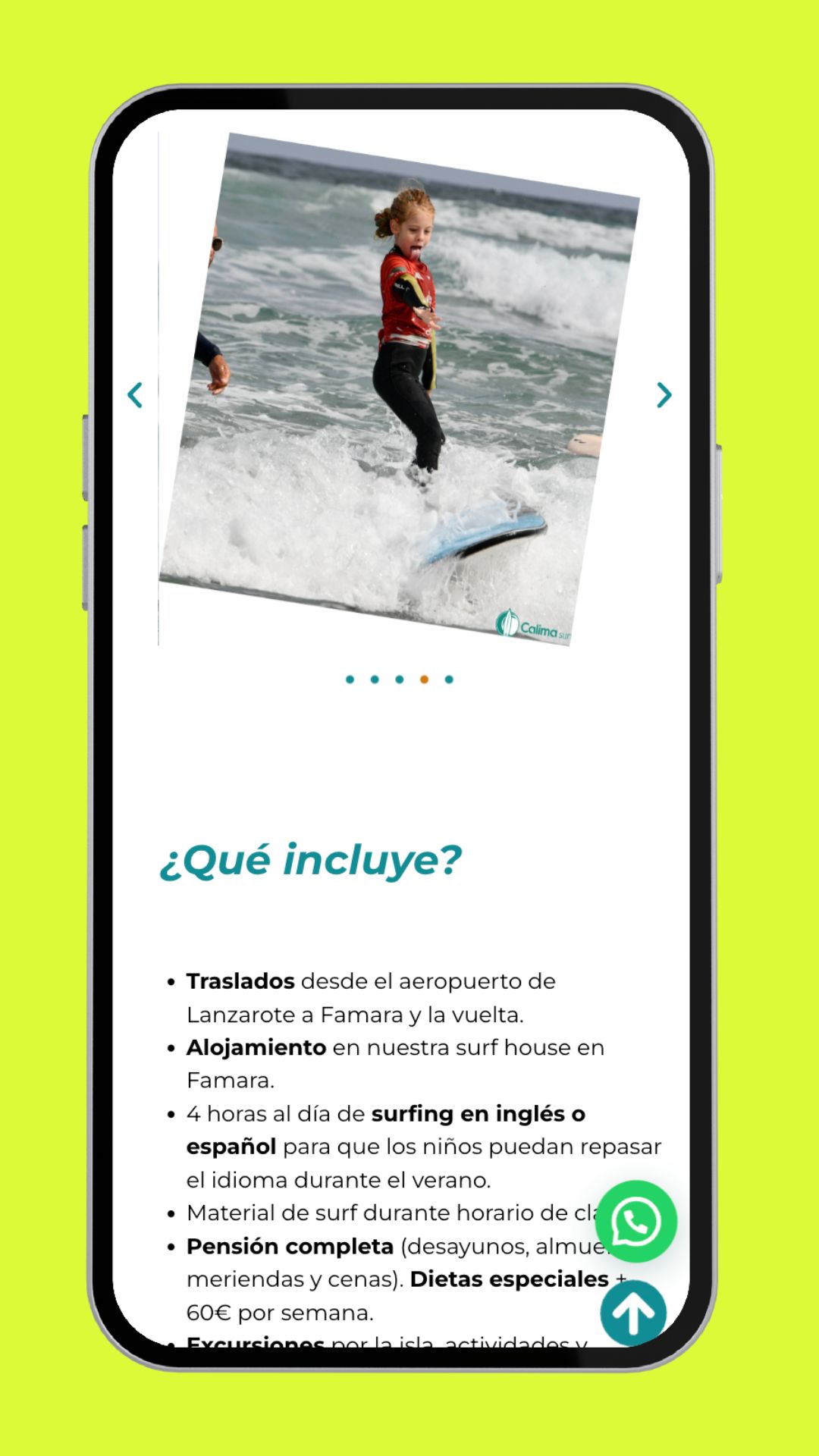 Mobile-friendly design – optimizing the surf school website for all devices.